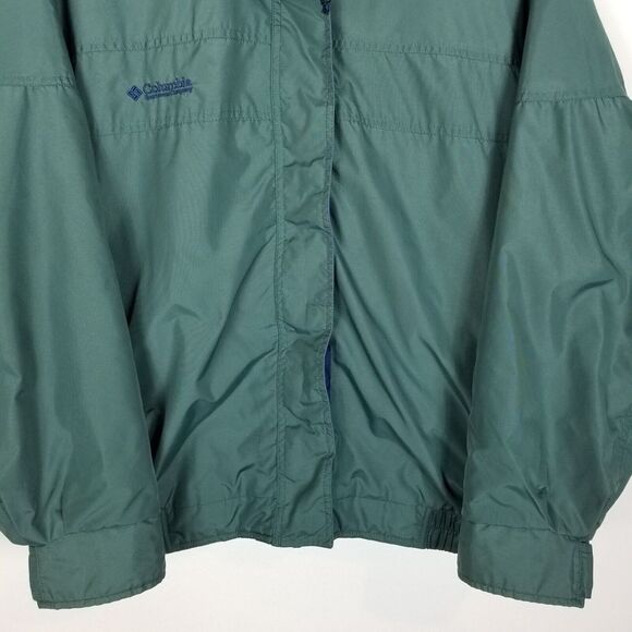 VTG Columbia Women Bugaboo 3 in 1 Winter Jacket Ski Size XL Green Blue - Picture 3 of 10